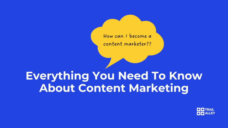 Image with a speech bubble with in text: how can I become a content marketer