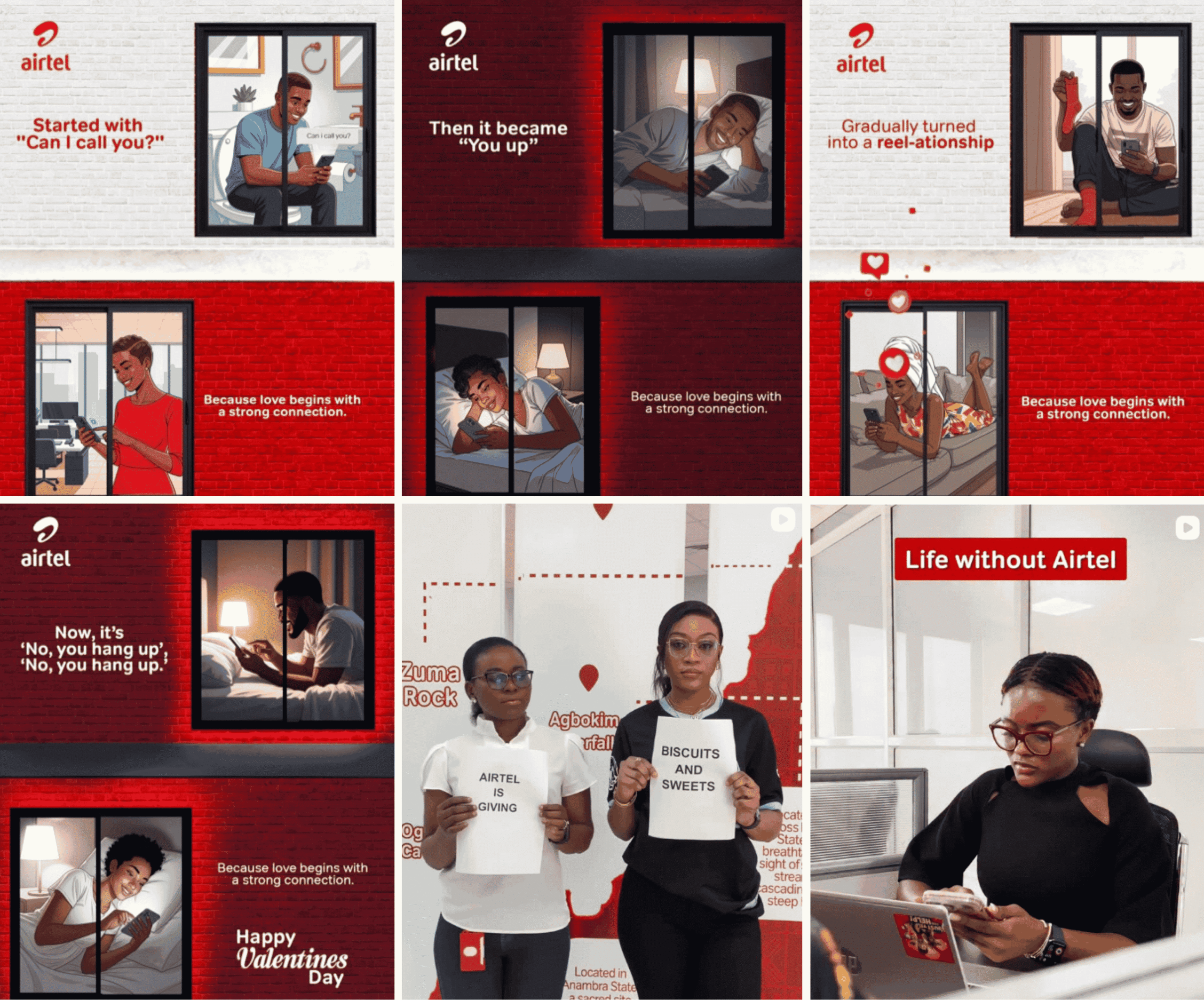 Social media marketign example showing how Airtel tells their data is life stories